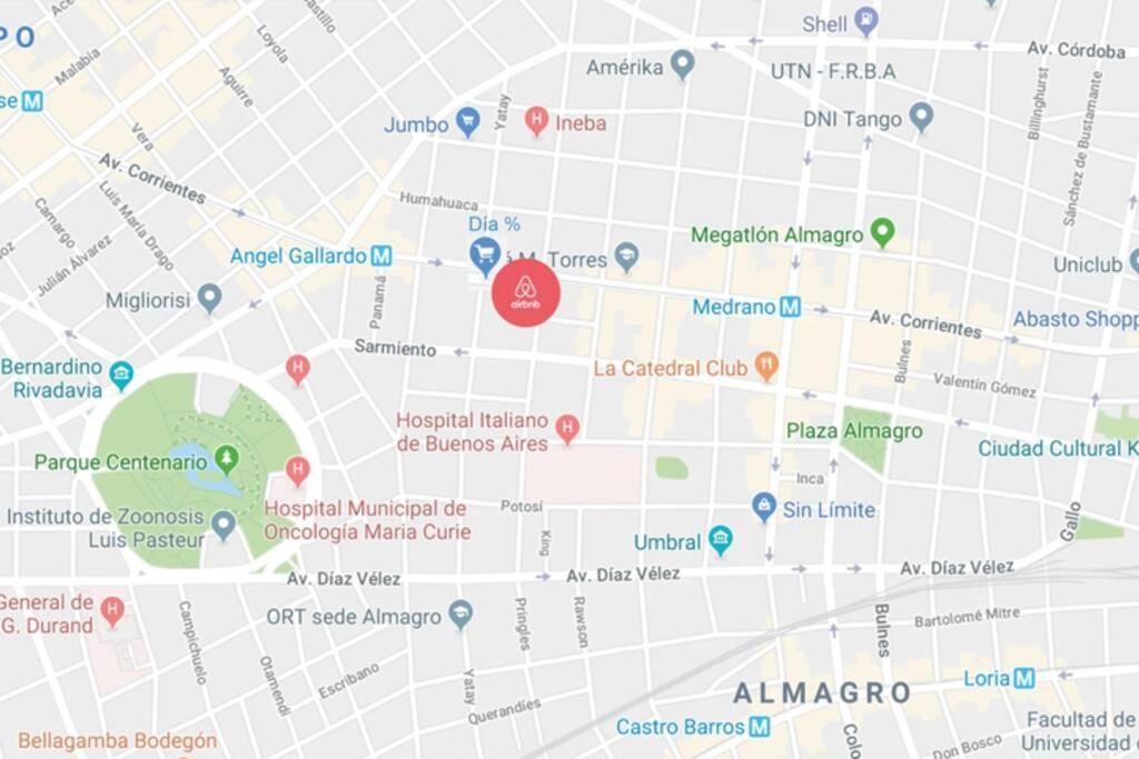2 Ambientes En Almagro En Av Corrientes Para 2 Personas Lägenhet Buenos Aires Exteriör bild